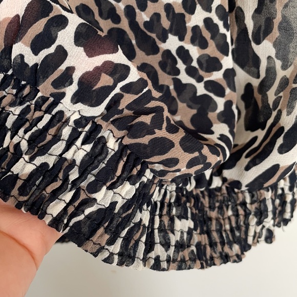 SOLD | Animal Print Sheer Top XS - Picture 5 of 6